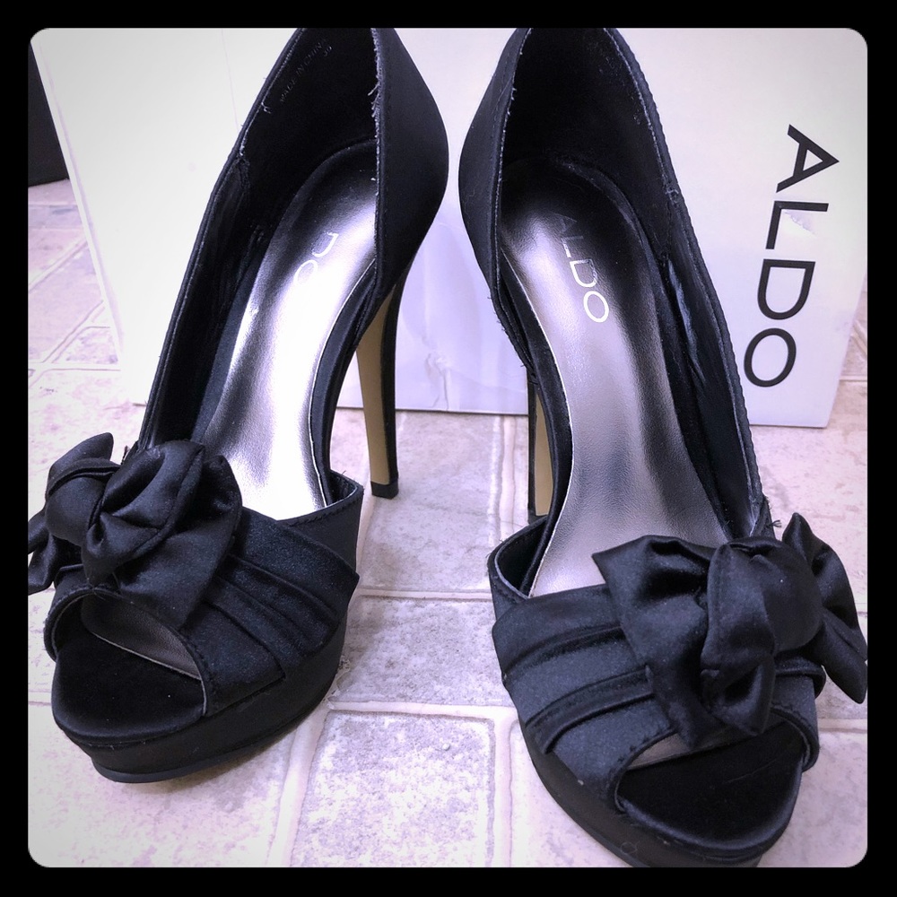 Aldo Shabala black satin pumps size 6